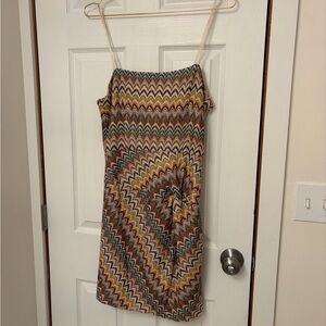 Anthropologie Hutch Shiny Patterned Mini Dress